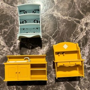 Calico Critter Furniture kitchen & shelves
